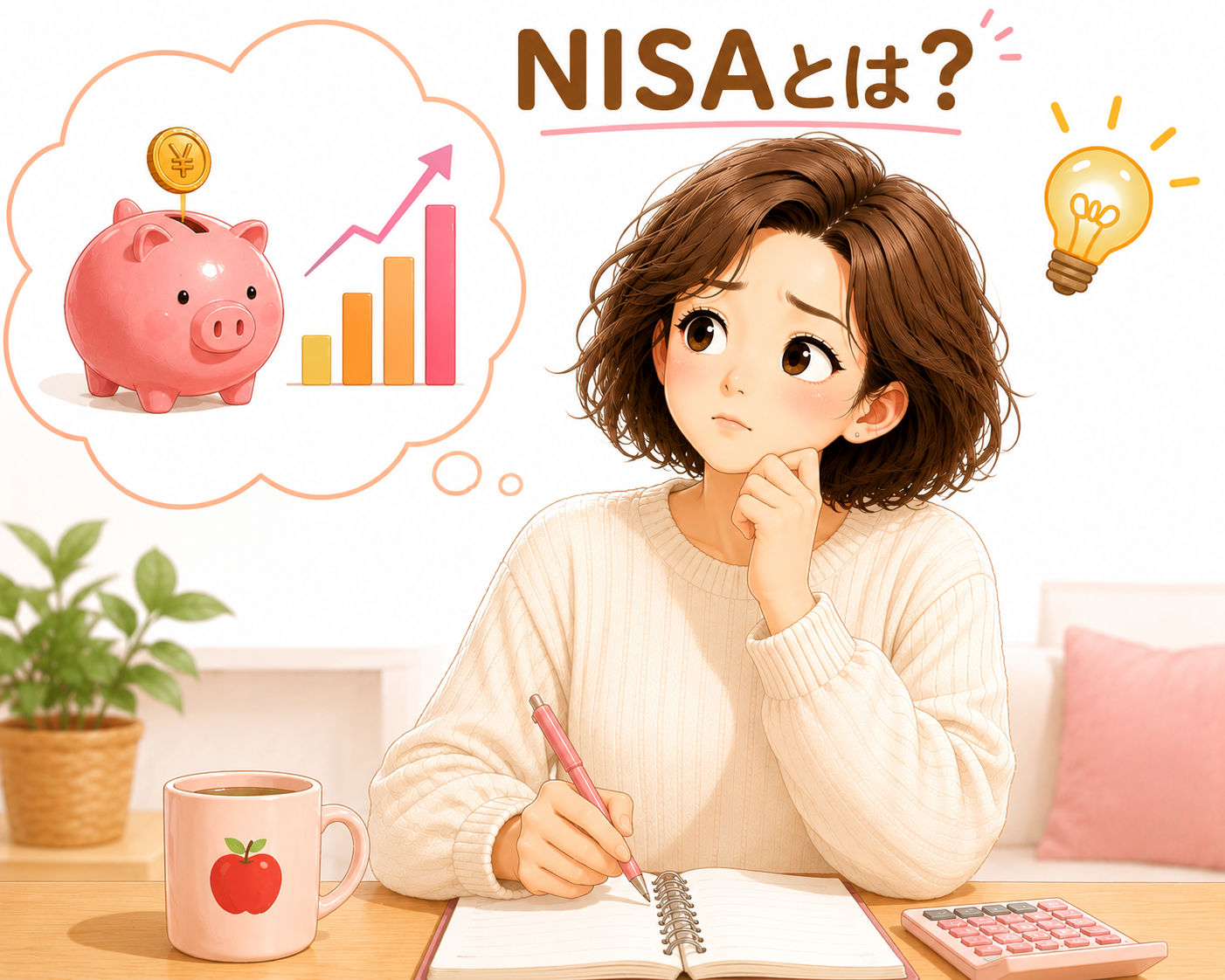 NISAとは?と考えているイラスト